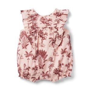 Janie and Jack Pink Tropical Print One Piece